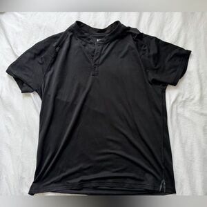 RHONE Black Men's pique Polo Shirt